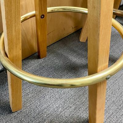 Very solid well made Vintage Bar Stools Brass Kings River Casting Tractor Seat