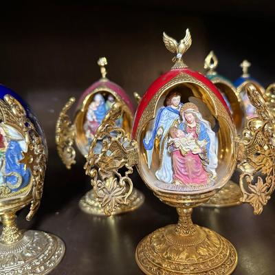 Faberge nativity egg - blue only