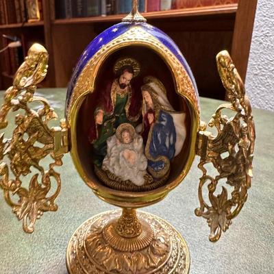 Faberge nativity egg - blue only