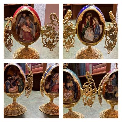Faberge nativity egg - blue only