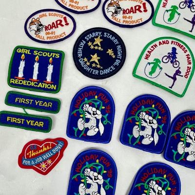 Girl Scouts GSUSA Activity patches lot - camping, overnights, Nut Sales, Rededication, etc