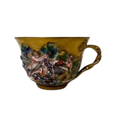 Capodimonte Majolica Cup and Saucer
