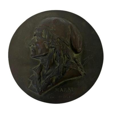 Signed Marat Bronze Medallion