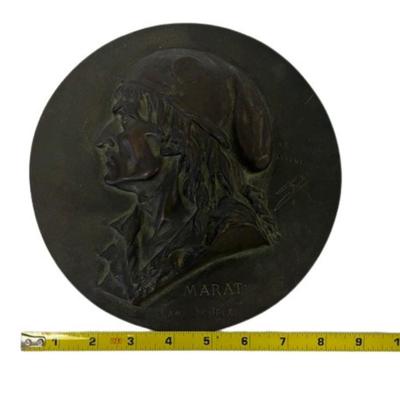 Signed Marat Bronze Medallion