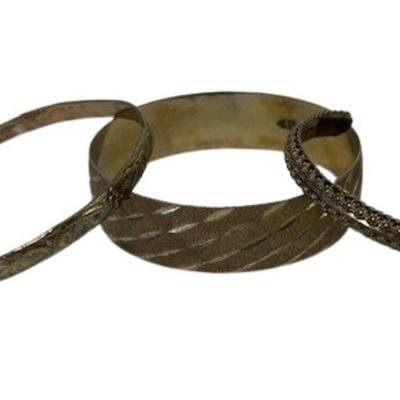 Marked Sterling Silver Bangle Bracelets [56.58g]