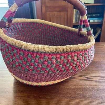 L8- Vintage Large 16”w Indian basket