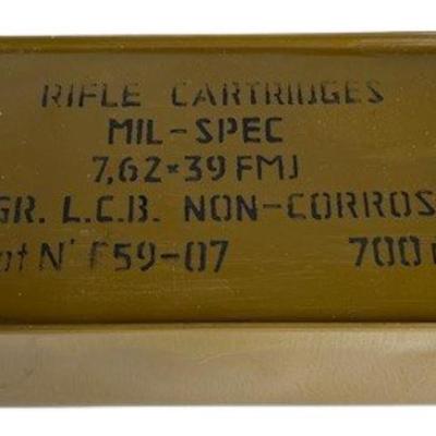Unopened Mil-Spec 7.62x39 Ammunition (NO SHIPPING)