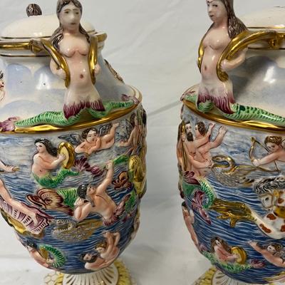 Pair of Capodimonte Vases