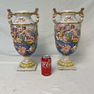 Pair of Capodimonte Vases