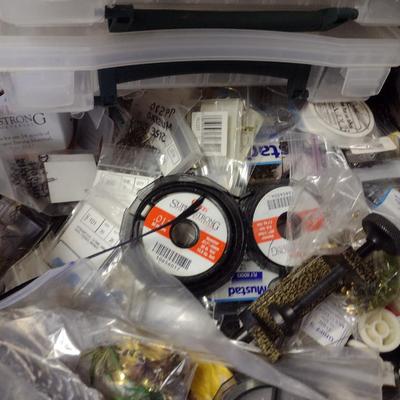 Collection of Fly Tying Supplies and Instructional Books (D)