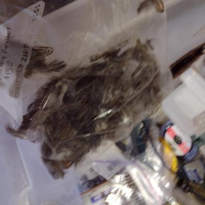 Collection of Fly Tying Supplies and Instructional Books (D)