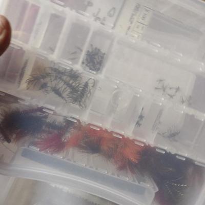 Collection of Fly Tying Supplies and Instructional Books (D)