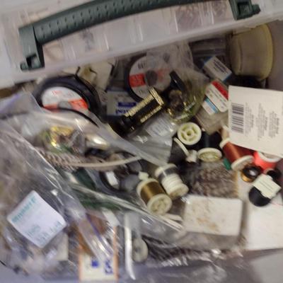 Collection of Fly Tying Supplies and Instructional Books (D)