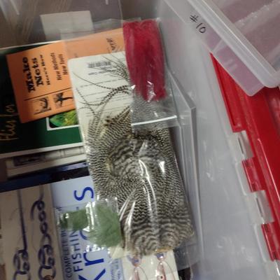Collection of Fly Tying Supplies and Instructional Books (D)