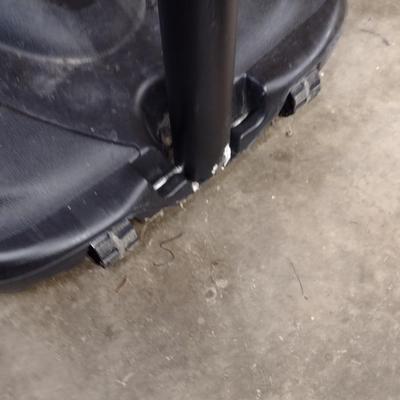 Lifetime Adjustable Basketball Goal with Weighted Base and Shatter-Proof Glass Like New Condition