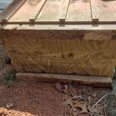 Custom Solid Wood Doghouse with Metal Roof (Rarely Used)