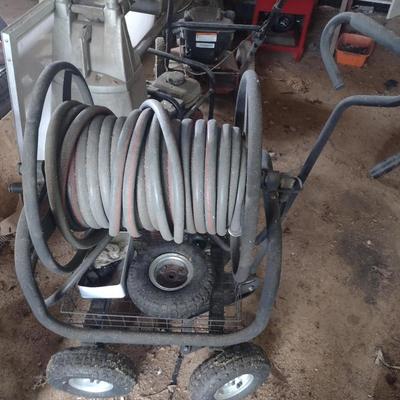 Large Spool Garden Hose Cart with Garden Hose Choice C