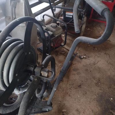 Large Spool Garden Hose Cart with Garden Hose Choice C