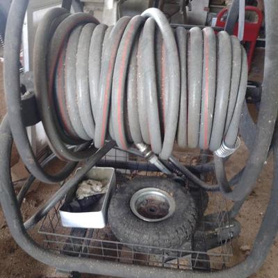 Large Spool Garden Hose Cart with Garden Hose Choice C