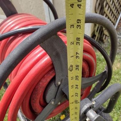 Large Spool Garden Hose Cart with Garden Hose Choice A (T)