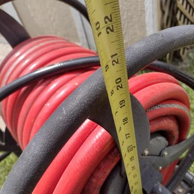 Large Spool Garden Hose Cart with Garden Hose Choice A (T)