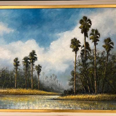 Highwayman Style Oil On Canvas Signed Parker