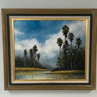 Highwayman Style Oil On Canvas Signed Parker
