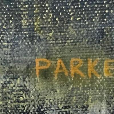 Highwayman Style Oil On Canvas Signed Parker