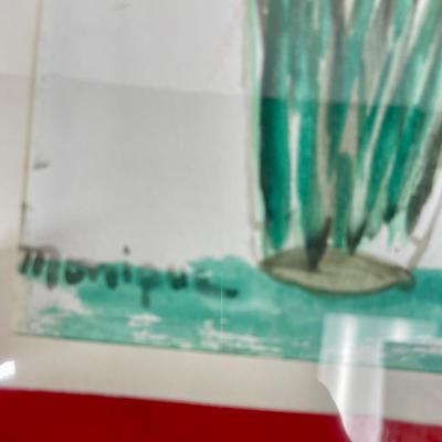 Set of 2 framed Flowers in Vase Watercolors