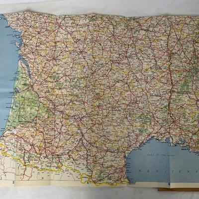1944 Army Map Service Europe Road Map Series