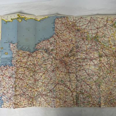 1944 Army Map Service Europe Road Map Series