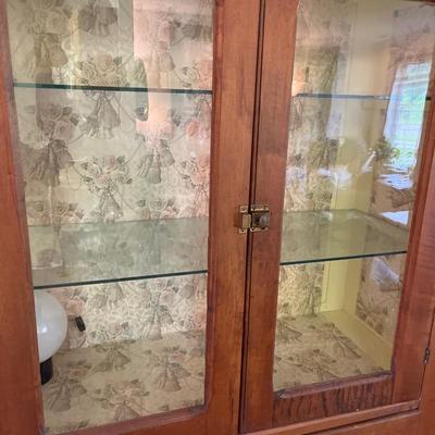 DR9- Antique glass door cabinet
