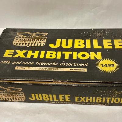 Freedom Fireworks Jubilee Exhibition EMPTY Box vintage 1970's - Rare Retro Find!