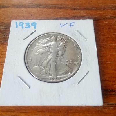 LOT 168 1939 WALKING LIBERTY HALF DOLLAR