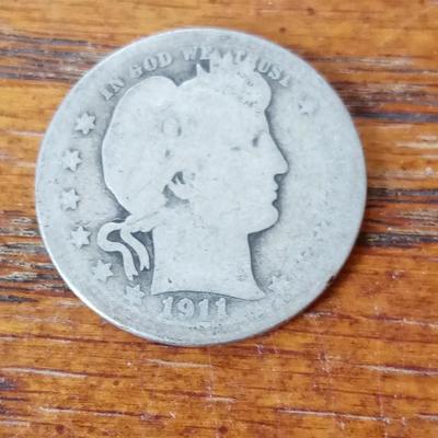 LOT 169 1911-S BARBER QUARTER