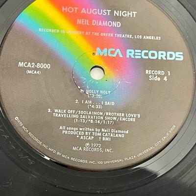 2 Album Lot of Neil Diamond Vintage Vinyl 33RPM Rainbow & Hot August Night