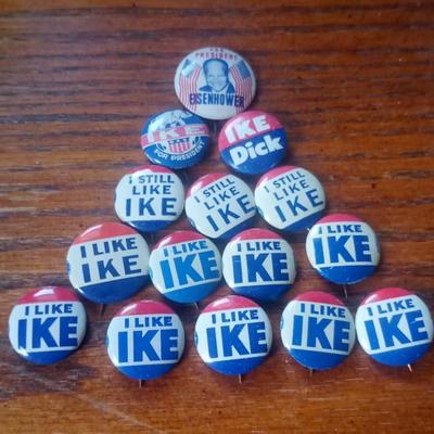 LOT 173 15 OLD POLITICAL PINS