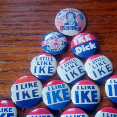 LOT 173 15 OLD POLITICAL PINS