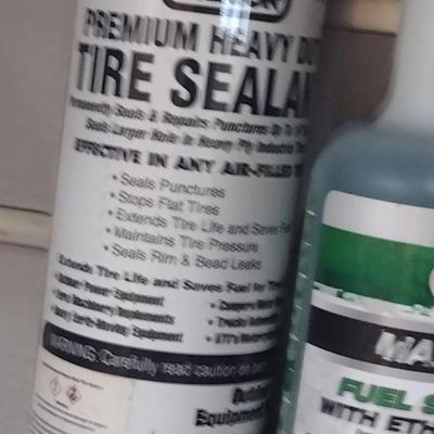 Assortment of Engine Fluids and Fuel Additives New-in-Bottle