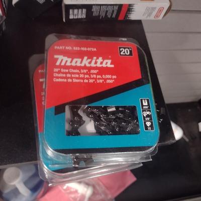 Collection of Chain Saw Cutting Chains Makita and Oregon Brands New-in-Box