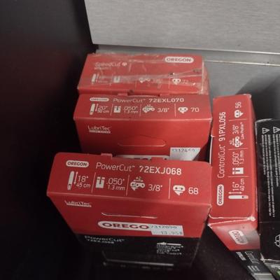 Collection of Chain Saw Cutting Chains Makita and Oregon Brands New-in-Box