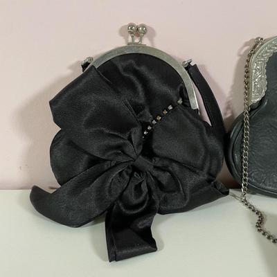 LOT 15Y: Black Clutches, Handbags & Wallet Collection