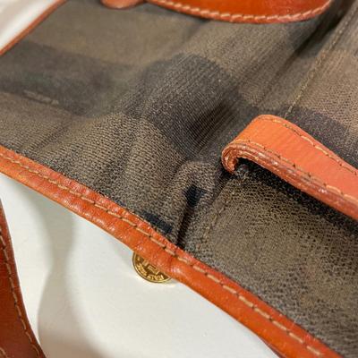 LOT 18Y: Vintage Fendi Pequin Leather Striped Shoulder Bag & More