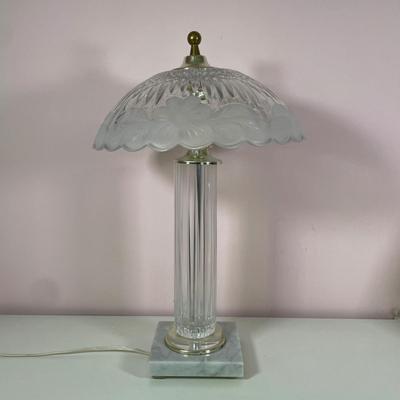 LOT 27M: Vintage Crystal Lamps, Clock & More