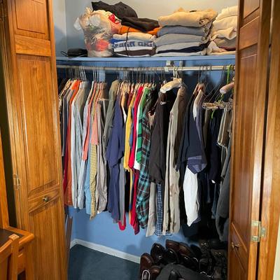 LOT 45X: Men’s Closet Clean Out! All Contents Of Closet Included