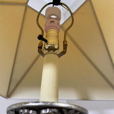 LOT 58F: Brass Vase, Geometric Lamp & More Home Decor