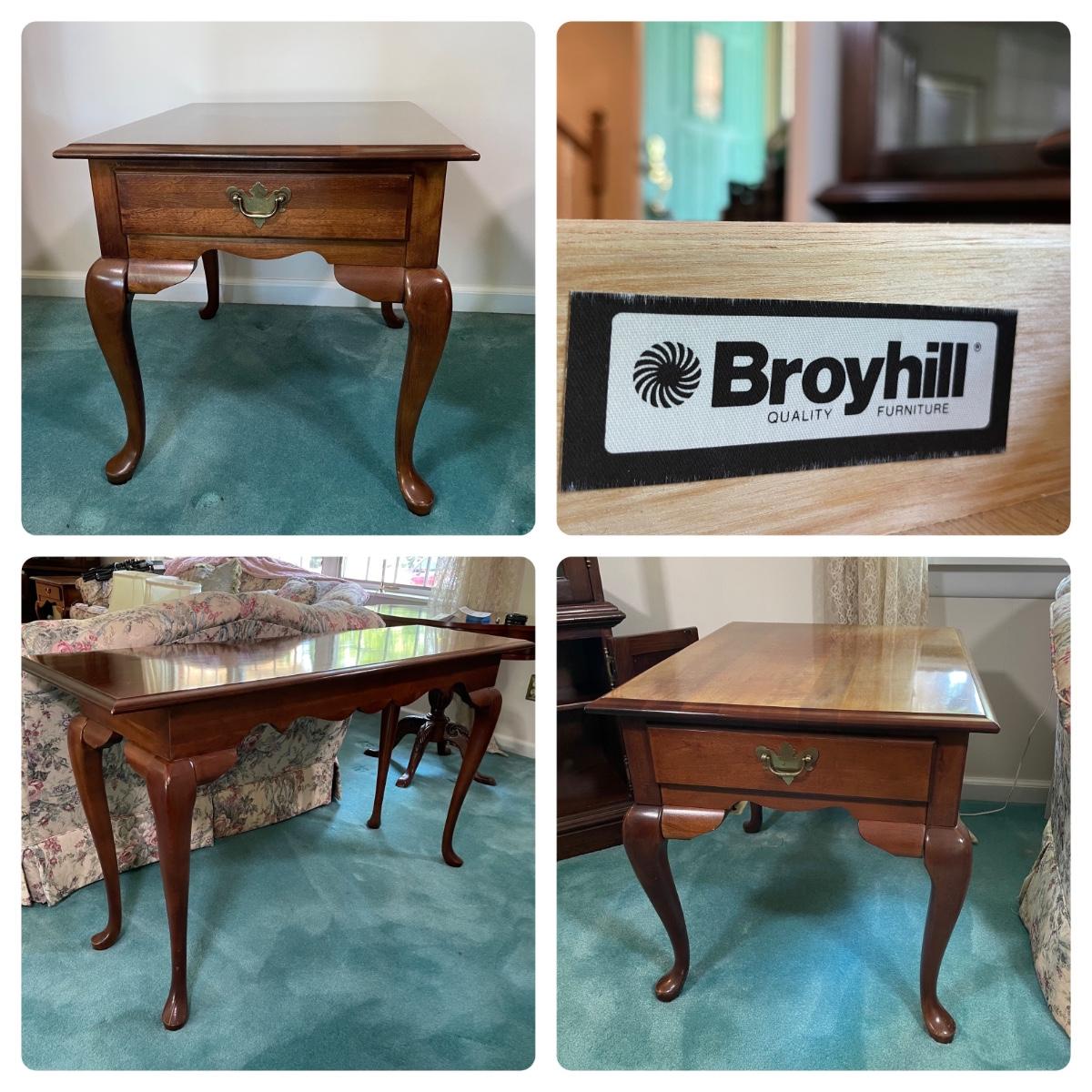 LOT 60F 2 Broyhill End Tables & Broyhill Rectangular Table