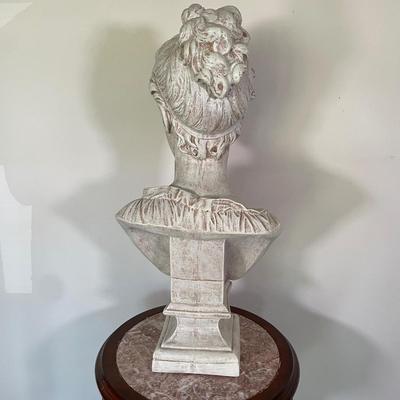 LOT 63F: Marble Top Pedestal w/ Bust