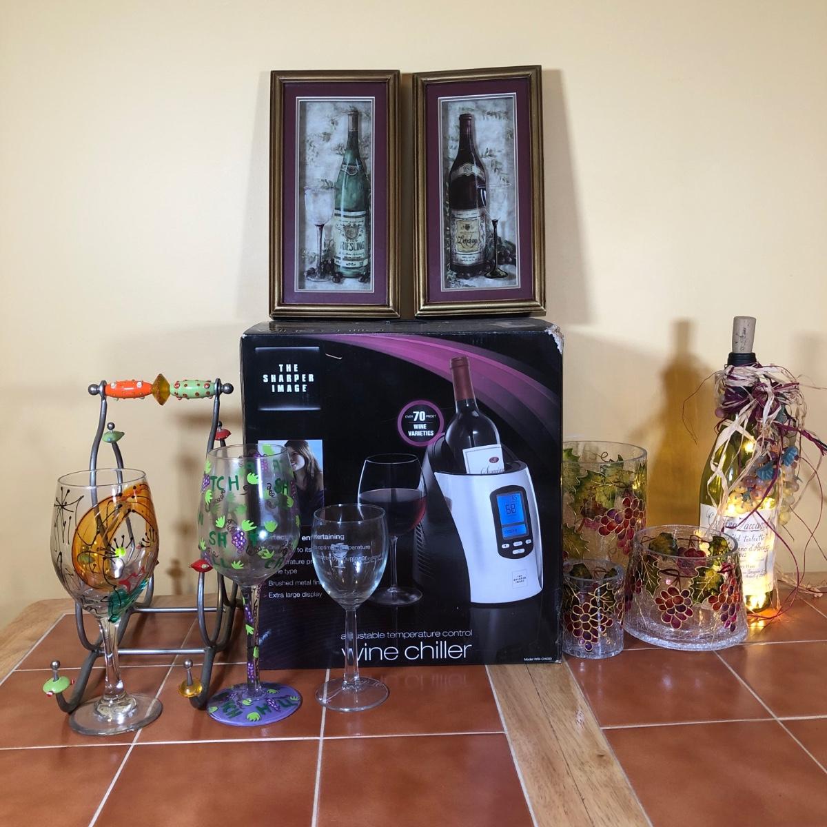 LOT 86B NIB The Sharper Image Wine Chiller, Lolita "Dirty Wine Glass