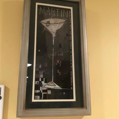 LOT 92B: Martini Collection - Wall Clock, Kate McRostie 3D Art Print, Lolita 